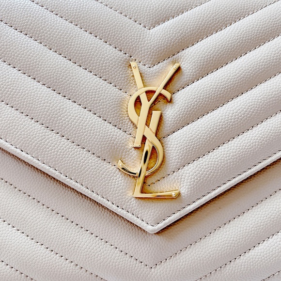 Authentic YSL New Pouch Monogram clutch bag Dark beige - Picture 3 of 9